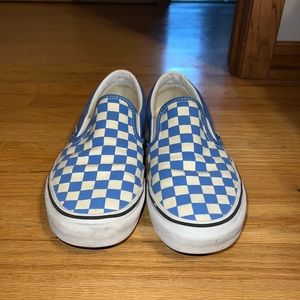 Blue checkered Vans